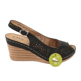 Evento Sandales compensées confortables 20SD98-1862 le noir 5
