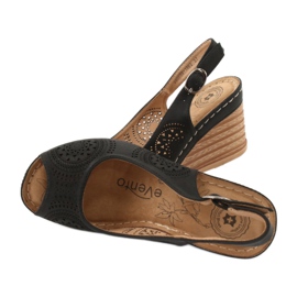 Evento Sandales compensées confortables 20SD98-1862 noir 4