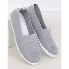 Gris Baskets femme grises ZK097 Grigio 2