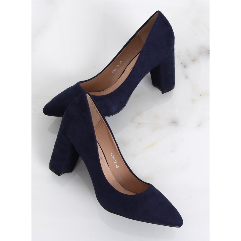 Escarpins sur le pilier, bleu marine E08-12 Bleu 2 Escarpins sur le pilier, bleu marine E08-12 Bleu 2