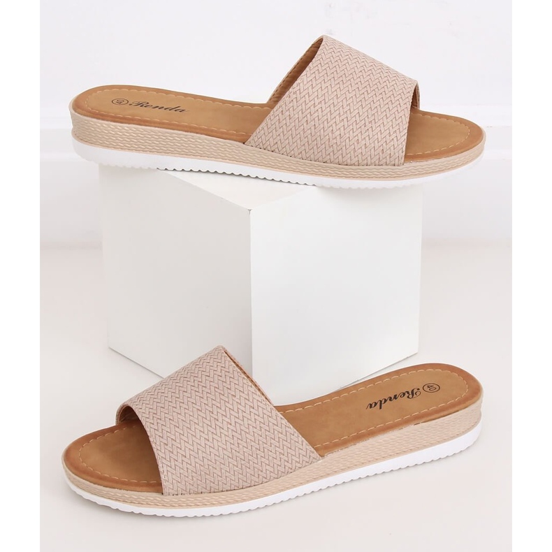 Chaussons femme beiges BQ-66 Beige 1