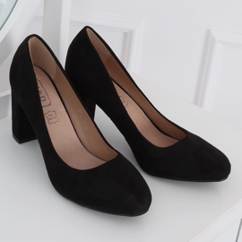 Escarpins sur le poteau noir E08-10 Noir 1