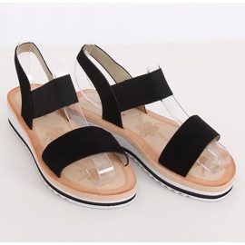 Sandales pour femmes noires E008 Noir le noir 1