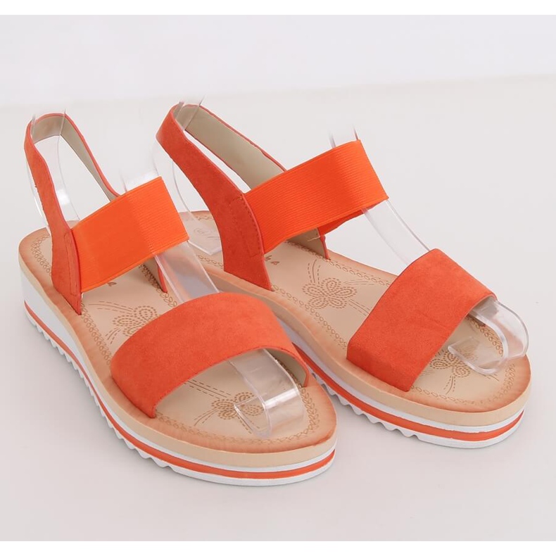Sandales femme orange E008 Orange 1