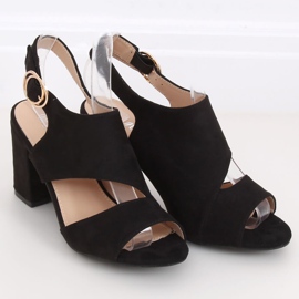 Sandales à talons noires A8560 Noir le noir 1