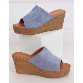 Chaussons compensés bleus 10-236 Bleu 1 Chaussons compensés bleus 10-236 Bleu 1