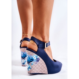 HV Sandales bleu marine pour femmes On The Nemesis Wedge 2 HV Sandales bleu marine pour femmes On The Nemesis Wedge 2