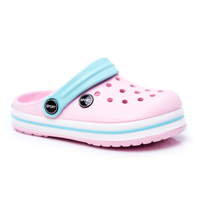 Chaussons pour garçon, filles, crocos roses en mousse pour enfants bleu 1