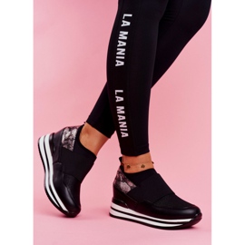 Chaussures compensées à enfiler pour femmes, noires, Cold Play le noir 2 Chaussures compensées à enfiler pour femmes, noires, Cold Play le noir 2