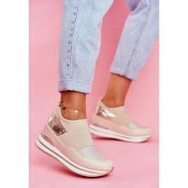 Chaussures compensées à enfiler pour femmes, beige Cold Play 1 Chaussures compensées à enfiler pour femmes, beige Cold Play 1