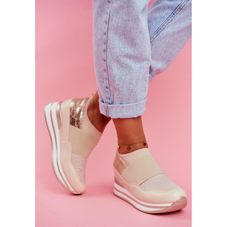 Chaussures compensées à enfiler pour femmes, beige Cold Play 2 Chaussures compensées à enfiler pour femmes, beige Cold Play 2