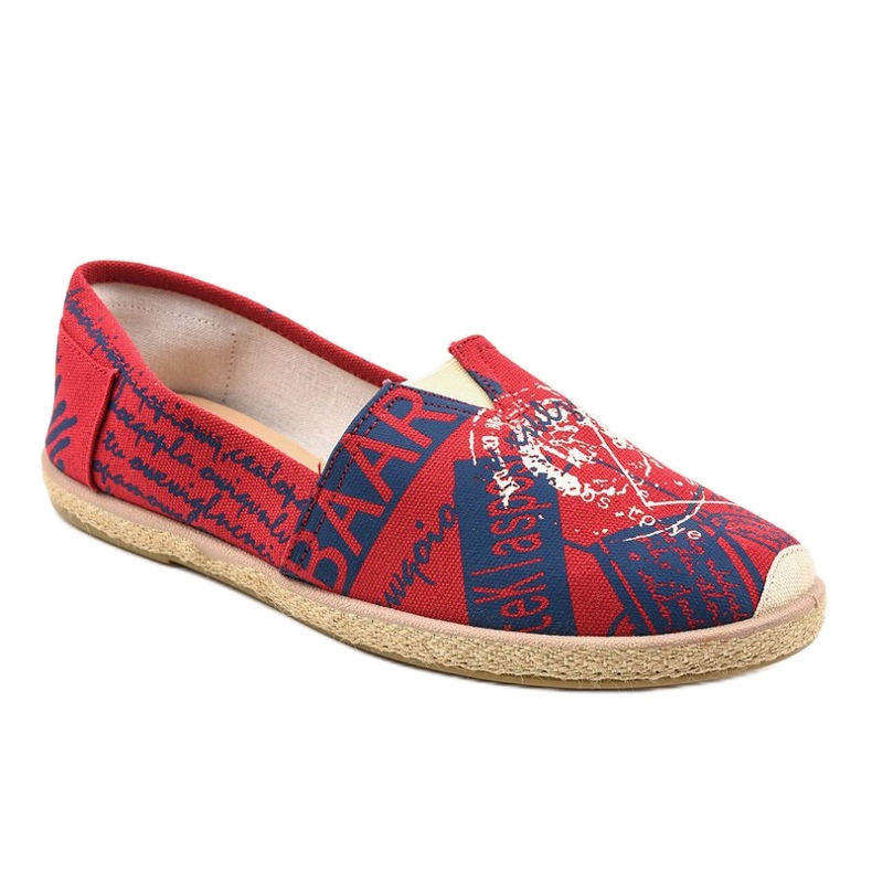 Espadrilles rouges pour hommes BKA-48 bleu 1 Espadrilles rouges pour hommes BKA-48 bleu 1