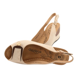 Sandales compensées confortables Evento 8SD98-6230 beige 5