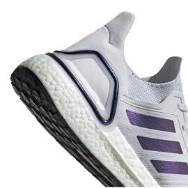 Chaussures adidas UltraBoost 20 M EG0695 blanche multicolore bleu 4