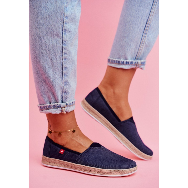 Espadrilles Femme Big Star Slip-on Bleu Marine FF276024 1 Espadrilles Femme Big Star Slip-on Bleu Marine FF276024 1
