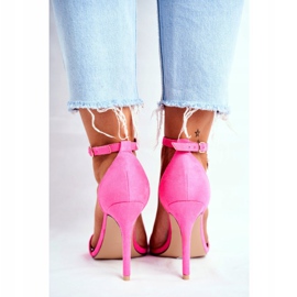 SEA Sandales À Talons Hauts Femme En Eco-suède Fuchsia Liberty rose 2