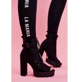 PS1 Bottines Pour Femmes À Bout Ouvert Gladios Noir le noir 2