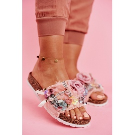 SEA Chaussons Femme Avec Fleurs Rose Enrissa 1 SEA Chaussons Femme Avec Fleurs Rose Enrissa 1