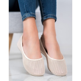 SHELOVET Ballerines légères ajourées brun 2