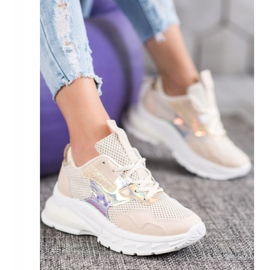 Mannika Baskets à la mode avec maille brun 1
