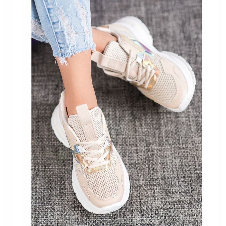 Mannika Baskets à la mode avec maille brun 2