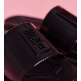 Pantoufles Big Star pour femmes sur la plate-forme noire FF274813 le noir 1