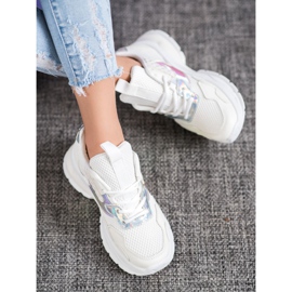 Mannika Baskets à la mode avec maille blanche 1