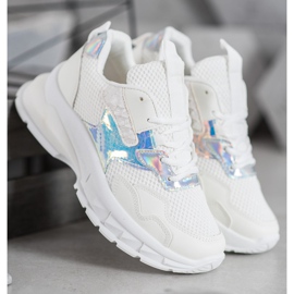 Mannika Baskets à la mode avec maille blanc 2