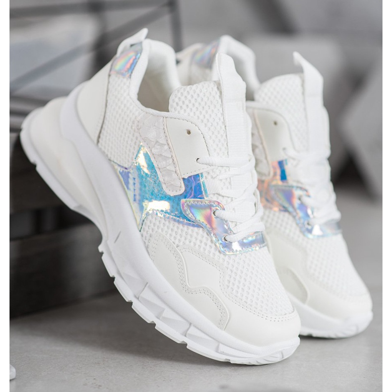 Mannika Baskets à la mode avec maille blanche 2