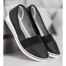 Renda Slipons noirs sur la cale le noir 2