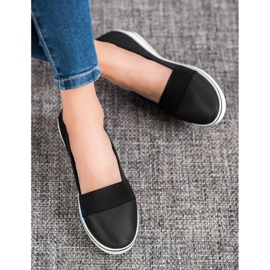 Renda Slipons noirs sur la cale le noir 1