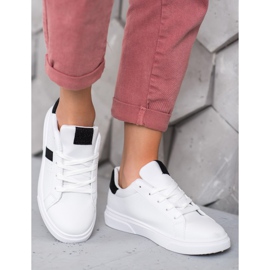 SHELOVET Chaussures de sport à paillettes blanc 1