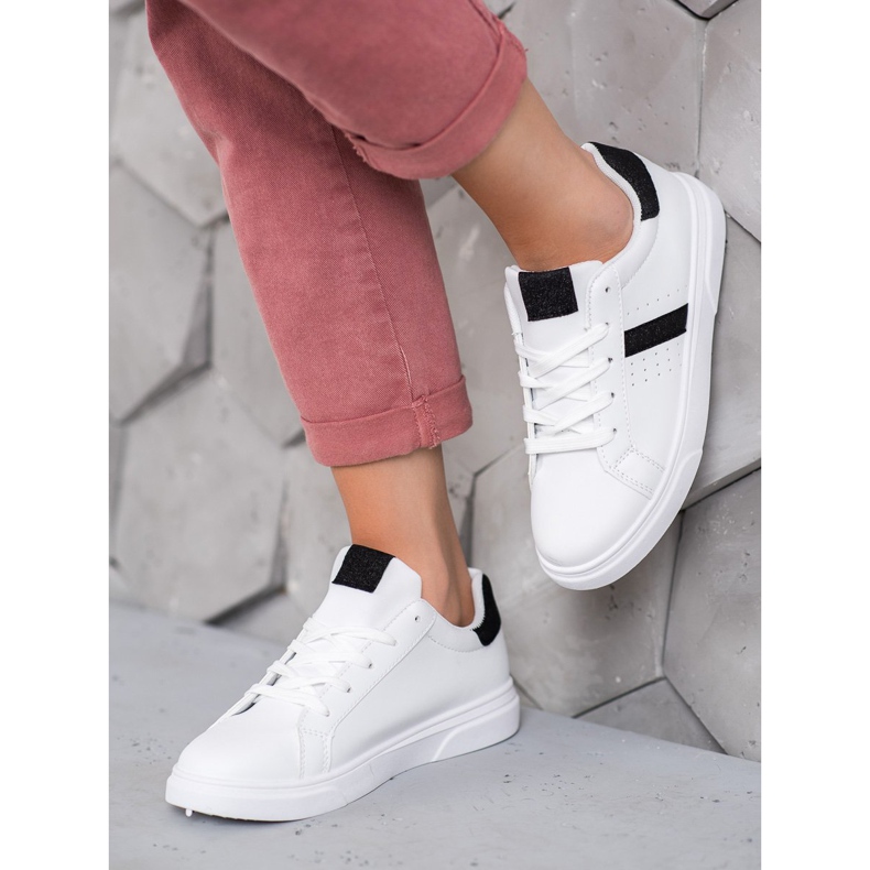 SHELOVET Chaussures de sport à paillettes blanche 2 SHELOVET Chaussures de sport à paillettes blanche 2