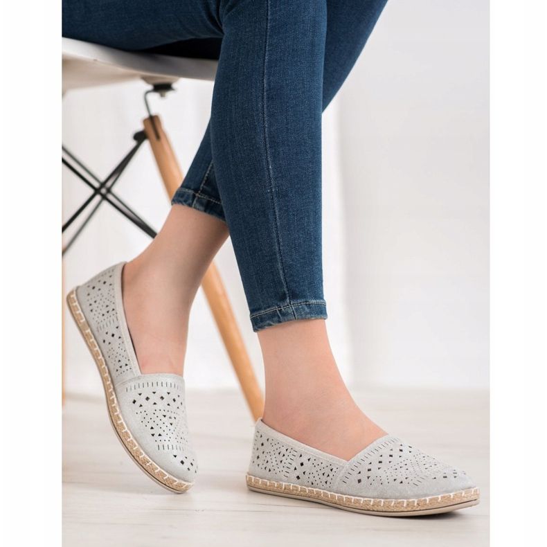 MCKEYLOR Espadrilles Aztèques Avec Motifs Aztèques gris 1