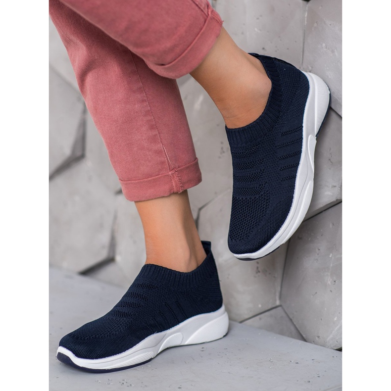 Sweet Shoes Slipons confortables sur la plate-forme bleu 2