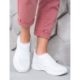 Sweet Shoes Slipons confortables sur la plate-forme blanc 1