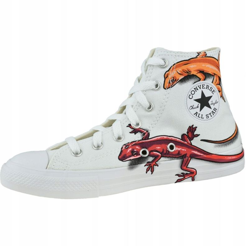 Converse Lizards Chuck Taylor All Star High Enfant 667943C blanche gris 1 Converse Lizards Chuck Taylor All Star High Enfant 667943C blanche gris 1