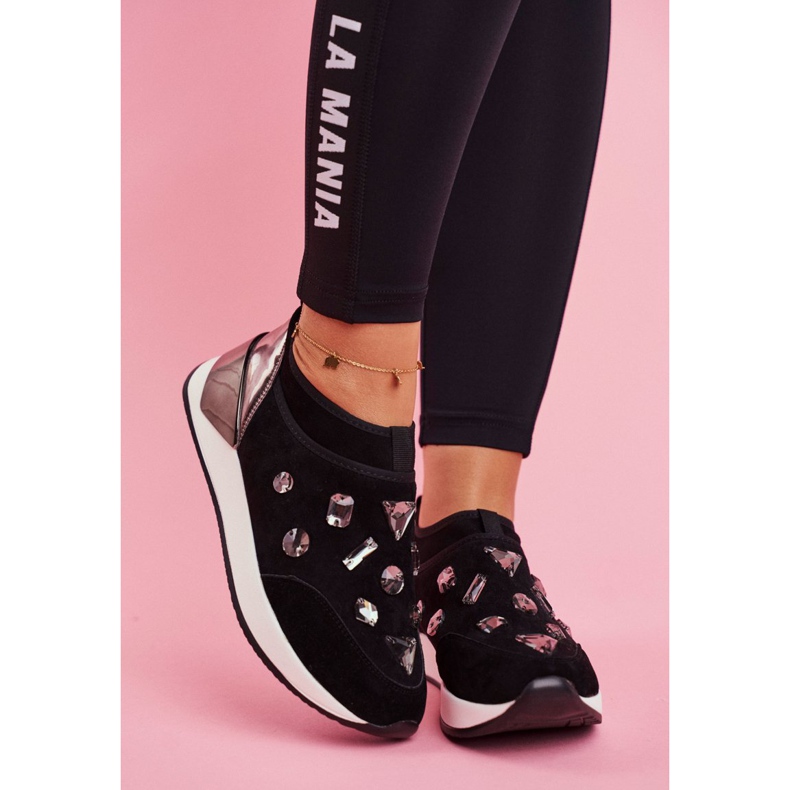 SEA Chaussures De Sport Pour Femmes Avec Cristaux Noir Todo 2