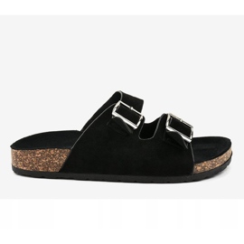 Chaussons noirs à boucle BL3100-SF le noir 2