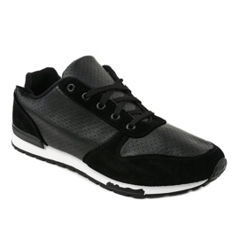 Baskets casual homme noires 302-5 1