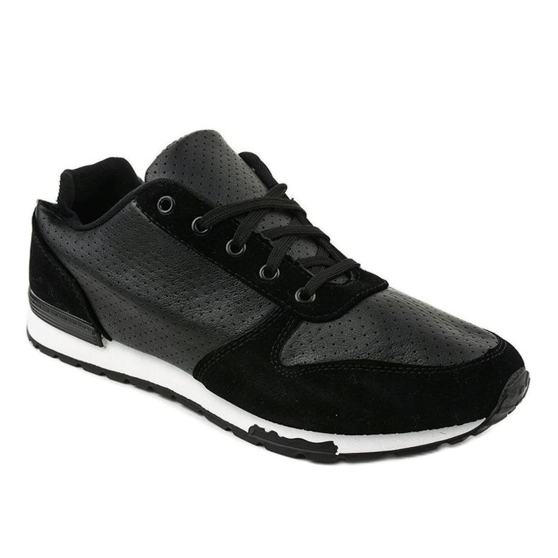 Baskets casual homme noires 302-5 1