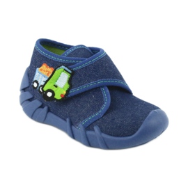 Chaussures enfant Befado 523P012 bleu marine bleu vert 2