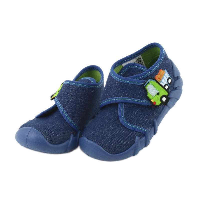 Chaussures enfant Befado 523P012 bleu marine bleu vert 3
