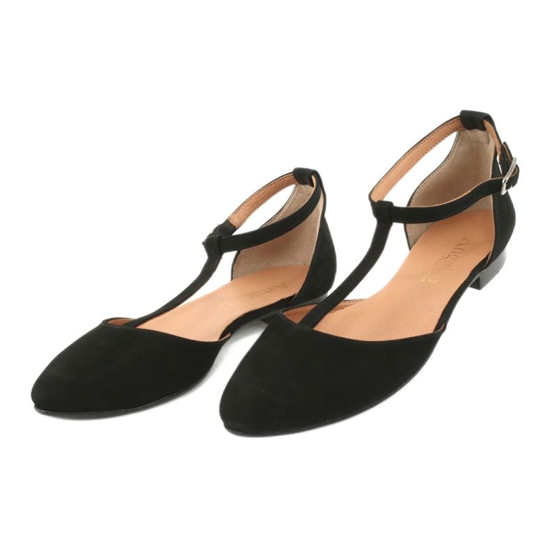 Sandales noires pour femmes à talon et bout fermé Angello 2236 2