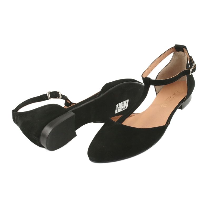 Sandales noires pour femmes à talon et bout fermé Angello 2236 4