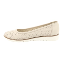 Angello Ballerinas beige ouverts pour femmes1832 1