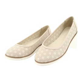 Angello Ballerinas beige ouverts pour femmes1832 2