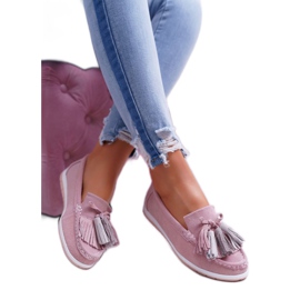 EVE Mocassins Femme, Cuir Suédé à Franges, Batist Rose 2