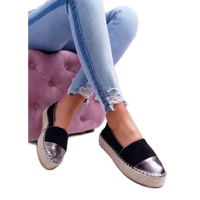 Espadrilles Femme Noir Ringer Plateforme le noir jaune 3