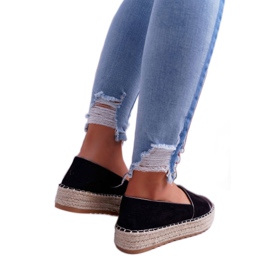 Espadrilles Femme Noir Ringer Plateforme jaune 4